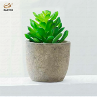 Plantes succulentes artificielles en PVC/PE, assortiment de cactus décoratifs en pot avec pots gris pour usage intérieur domestique – Vente chaude