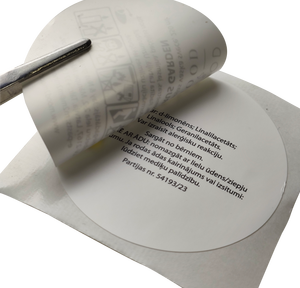 Étiquette autocollante personnalisée en <span class=keywords><strong>vinyle</strong></span> thermosensible double couche, <span class=keywords><strong>à</strong></span> contenu dévoilable, pour emballage industriel et produits chimiques - Product Image 1