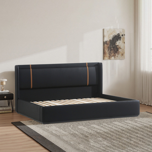 Chambre à coucher moderne <span class=keywords><strong>de</strong></span> luxe <span class=keywords><strong>lit</strong></span> rembourré personnalisable tête <span class=keywords><strong>de</strong></span> <span class=keywords><strong>lit</strong></span> en <span class=keywords><strong>imitation</strong></span> cuir confortable pour hôtels villas maison appartements - Product Image 3