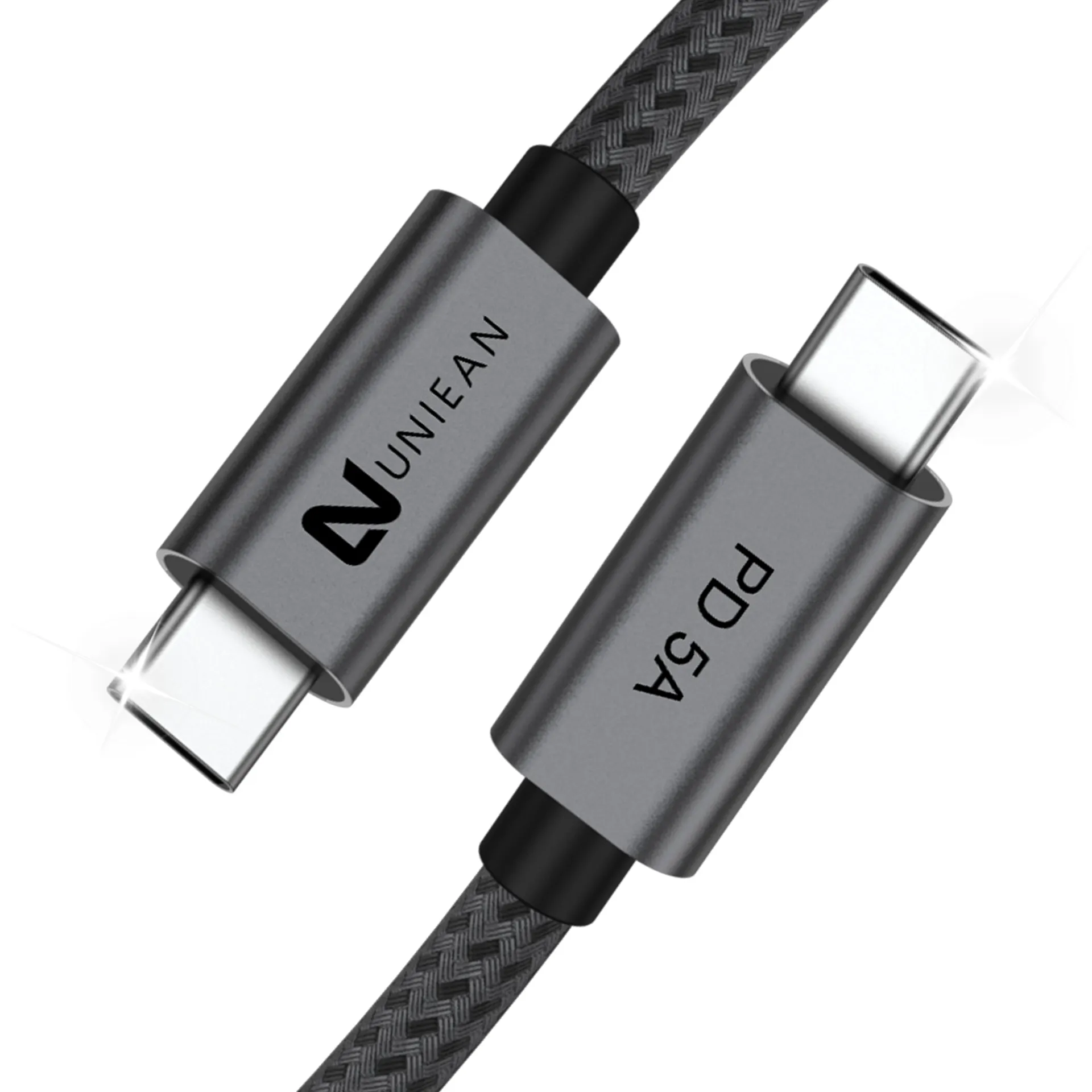 Kabel pengisi daya Cepat tipe C, kabel USB 3.2 Gen2 USB C ke kabel USB C PD100W 5A untuk ponsel Tablet Mac Book
