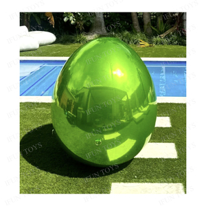 Grand ballon miroir pour les fêtes, œufs de Pâques gonflables, œufs brillants pour la décoration extérieure - Product Image 3