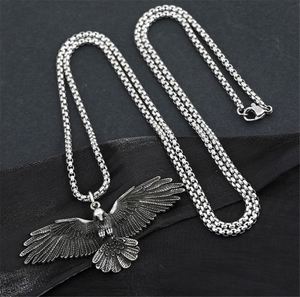 Viking Jewelry Titanium Steel Necklace Eagle Pendant Chain Necklace Jewelry for Men Boys Chains Pendant Necklace <b>Choker</b> Male - Product Image 6