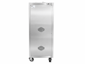 Carrello di Servizio in Acciaio Inox per Cucine Commerciali, Armadio Termico con Doppie Porte in Vetro per Banchetti - Product Image 6