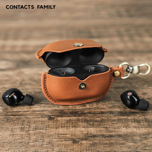 Estuche de Cuero Genuino para Auriculares con Gancho, Funda Protectora Portátil para los Nuevos Auriculares Inalámbricos Bluetooth Sony <span class=keywords><strong>WF</strong></span> <span class=keywords><strong>1000XM5</strong></span> - Product Image 1