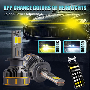 Pratique, vente chaude, H8 H9 H11, phares de voiture intelligents contrôlés par application, 200W, 9005 9006 H7 H4, phares LED pour voiture - Product Image 5