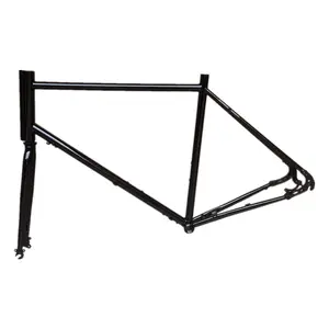 The latest carbon black 700c 4130 Alloy CRMO Steel frame with fork for assembling road bikes or city bikes