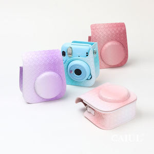Nueva cubierta de cámara de cuero PU de color degradado para <span class=keywords><strong>Instax</strong></span> <span class=keywords><strong>Mini</strong></span> <span class=keywords><strong>11</strong></span> accesorio de funda protectora - Product Image 3