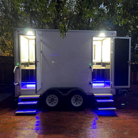 Remorque WC mobile de luxe et élégante à 2 postes, écologique, pour extérieur, avec éclairage LED, toilettes portables, norme américaine, pour événements
