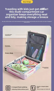 Valise à roulettes unisexe pour enfants, petite, légère, 20 pouces, avec serrure, pour l'école primaire et les voyages - Product Image 3