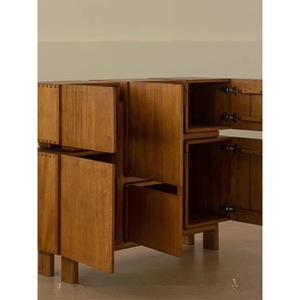 Wabi Sabi Style Solid Wood <b>Sideboard</b> 110x38x91 Cm Storage Living Room Cabinet Japanese Retro Design Tea Cabinet - Product Image 4