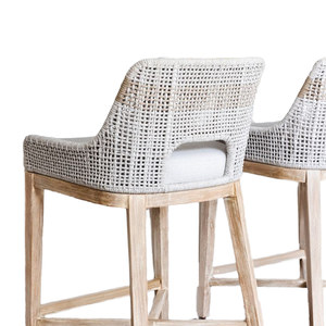 <span class=keywords><strong>Taburete</strong></span> de Bar de patio de <span class=keywords><strong>cocina</strong></span> moderno personalizado al por mayor mostrador alto Silla de ratán de <span class=keywords><strong>madera</strong></span> apilable para comedor restaurante uso escolar - Product Image 4