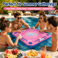 Table de jeu de Mahjong flottante personnalisée en mousse EVA écologique et imperméable pour 4 joueurs, pour piscine et spa, jeux de dominos double face