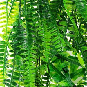 Helecho Artificial Colgante, Planta Verde Artificial para Exteriores, Resistente a los Rayos UV, <span class=keywords><strong>Plantas</strong></span> de Plástico de Alta Simulación, Ligeras, para Decoración de Paredes <span class=keywords><strong>en</strong></span> Navidad - Product Image 4