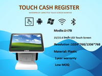 Terminal Punto de Venta de Alta Calidad con Pantalla Táctil Capacitiva Dual de 15/15.6 Pulgadas, Windows/Android, Caja Registradora para Restaurante y Comercio Minorista