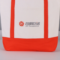 Sac fourre-tout pliable personnalisable en toile de coton avec poignées, fermeture à boucle magnétique, design de logo personnalisé