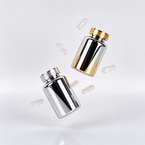 ขวดพลาสติก PET ขนาด 150 มล. เคลือบเงาสีทองและสีเงินอย่างสวยงาม - Product Image 6