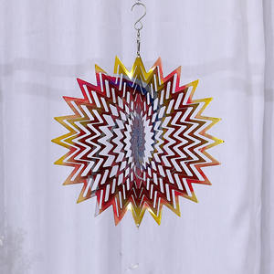 Decoración de Jardín para Exteriores, Molinillo de Viento de Metal de Acero Inoxidable de 12 Pulgadas con Diseño de Flores Coloridas en 3D, para Uso en Interiores y Exteriores - Product Image 6