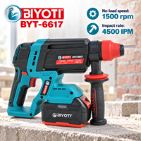 Marteau perforateur rotatif à batterie lithium-ion professionnel de haute qualité BYT-6617, perceuse à percussion électrique sans fil