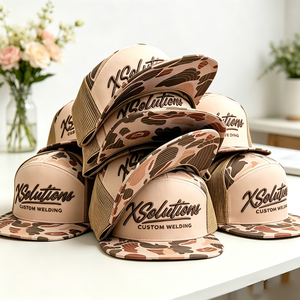 Gorras Trucker Personalizadas con Logotipo Bordado en 3D de Alta Calidad, Gorras Snapback Negras Estructuradas de 7 Paneles para Adultos, 100% Algodón, con Apliques - Product Image 6
