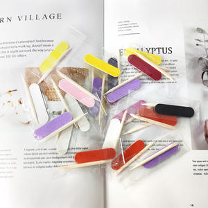 Kit de Herramientas de Manicura al por Mayor con Logotipo Personalizado, Mini Set de Limas de Uñas Rectas de Doble Cara de Material de Esmeril y Palito de Madera para Cutícula - Product Image 2