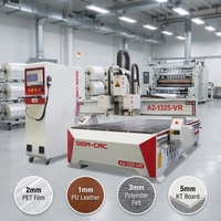 Máquina Router CNC para Procesamiento de Madera, Cuero, Fieltro y Película PET con Control Syntec de un Solo Husillo y Herramienta de Oscilación Neumática