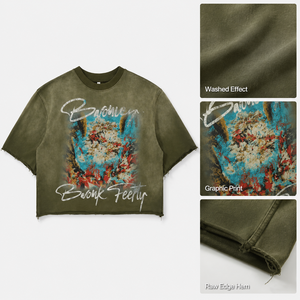 Camisetas <span class=keywords><strong>Mne</strong></span> de streetwear con logo personalizado, de gramaje pesado 300 g/m², con lavado ácido y efecto desgastado por el sol, corte holgado extragrande, bajo sin rematar y bordado desgastado. - Product Image 3