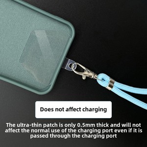 Transparente TPU Phone <span class=keywords><strong>Lanyard</strong></span> Hülle mit Karten halter Universal Cross body Strap Connection Zurück Aufkleber Schlüssel anhänger Festes Stück - Product Image 3
