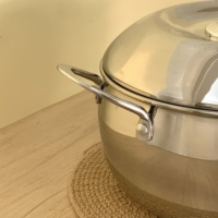 Marmite à Soupe en Acier Inoxydable en Forme de Pomme, Faitout Épais Domestique pour Cuisinière à Induction, Batterie de Cuisine