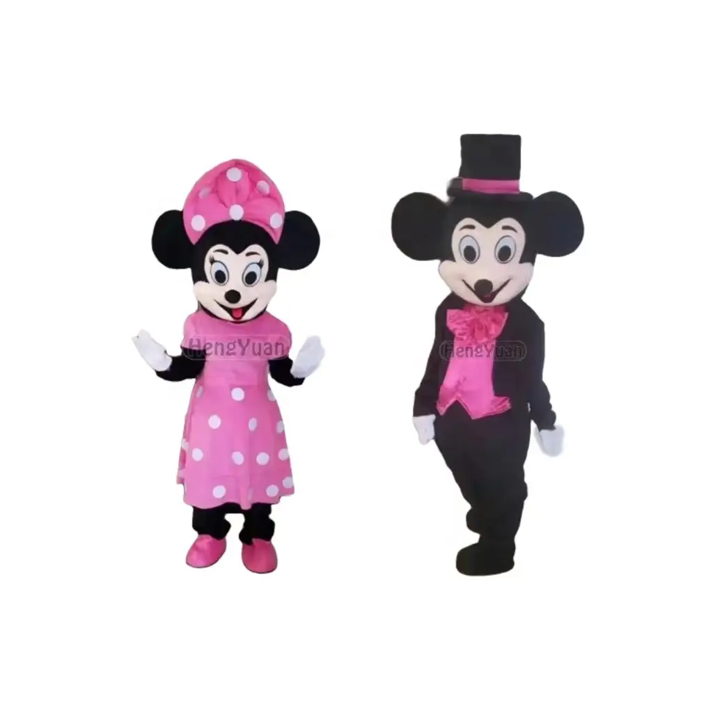 Mickey Maskot Kostum Mouse Mewah Kartun Cosplay Tiup Mickey Boneka Mouse Pesta Gaun Natal Luar Ruangan untuk Dijual