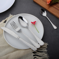 Ensemble complet personnalisé de couverts argentés bon marché pour restaurant, sets de table, cuillères à dîner, décorations de fête argentées, vaisselle de fête