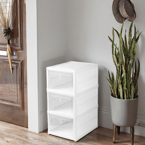 Tủ giày nhựa trong suốt ShenYu 10 inch, thân thiện với môi trường, kiểu dáng hiện đại, chất liệu PP, có thể gấp gọn, có cửa trượt, dùng trong nhà - Product Image 4