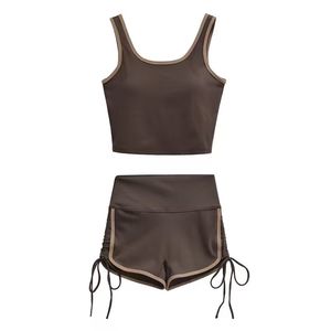 Ensemble de sport pour femme : Leggings de yoga taille haute et haut court pour un soutien complet pendant l'exercice - Product Image 2