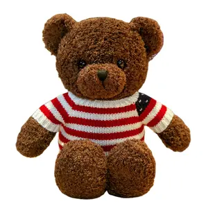 핫 저렴한 가격 발렌타인 데이 프로모션 선물 귀여운 박제 곰 사용자 정의 로고 봉제 테디 베어 티셔츠