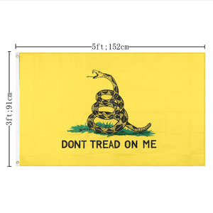 Drapeau Dont Tread on Me 3 * 5ft Outdoor Heavy Duty Gadsden Don't Tread on Me Flags Banner with 2 Brass Grommets 4 Rows Stitched - Product Image 3