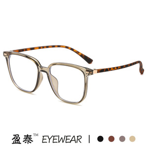 แว่นตา Yingtai TR90 ทรงสี่เหลี่ยม กรอบเต็ม ป้องกันแสงสีฟ้า สำหรับทุกเพศ เลนส์ใส แฟชั่นทันสมัย - Product Image 1