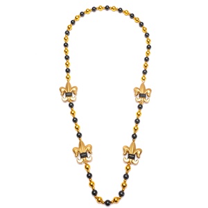 Venta al por mayor 42 "collar con cuatro 3,5" negro y oro flor <span class=keywords><strong>de</strong></span> <span class=keywords><strong>lis</strong></span> (cada uno) - Product Image 6