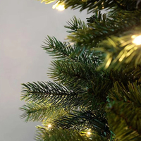 Künstlicher Kiefer-Weihnachtsbaum mit Kiefernzapfen, 180 cm, voller Äste, aus PVC, für den Innenbereich, Weihnachtsdekoration