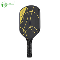 Zhensheng Fabricant Logo à motif personnalisé Sports de plein air en nid d'abeille Raquettes personnalisées en fibre de carbone Pickleball Paddle