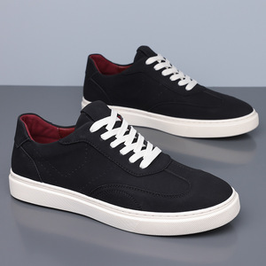 Chaussures décontractées pour hommes, style britannique tendance, à enfiler, respirantes, idéales pour les trajets quotidiens. - Product Image 1