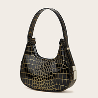 Tas Tangan Wanita Model Baru, Tas Selempang Wanita Ringan, Tas Setengah Bulan Bahan Kulit PU, Tas Hobo Wanita