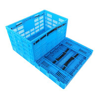 Caisses de légumes pliables de stockage empilables en plastique ventilées de supermarché de qualité supérieure de la Chine