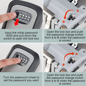 YOOBOX KEY E031 <span class=keywords><strong>Caja</strong></span> de bloqueo de <span class=keywords><strong>Llave</strong></span> <span class=keywords><strong>Maestra</strong></span> <span class=keywords><strong>Caja</strong></span> <span class=keywords><strong>fuerte</strong></span> para llaves al aire libre con cerradura de código electrónico para casa - Product Image 4