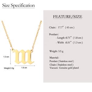 Вакуумное позолоченное 18-каратным золотом ожерелье из нержавеющей стали с цепочкой-звеньями, модное украшение для вечеринок, свадеб, помолвок, с ангелом и счастливым номером, для женщин - Product Image 2