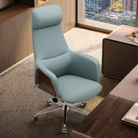 Chaise de bureau ergonomique en cuir à dossier haut moderne, chaise de direction pivotante réglable pour solutions de mobilier de bureau tout-en-un