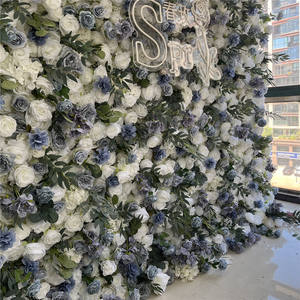 SPR accessoires de mariage pour la mariée, toile de fond de photographie fleur artificielle de mariage, fleur artificielle, tapis mural à enrouler, mur de fleurs - Product Image 3