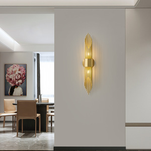 Lámpara de Pared Minimalista de Lujo Posmoderna Totalmente en Cobre para Sala de Estar, Dormitorio, Pasillo, Sofá, Fondo de TV, con Estilo - Product Image 1