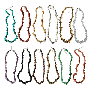 Collar de cuentas de piedras preciosas de <span class=keywords><strong>Chip</strong></span> 2025 con cadena, Pepita Natural, piedra Irregular caída, MM gargantilla de 5-10, joyería de cristal curativo - Product Image 2