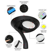 Lampe Solaire Moderne pour Aménagement Paysager 36W 5054 LED IP65, Éclairage Extérieur Solaire pour Jardin, Villa, Parking et Éclairage Communautaire