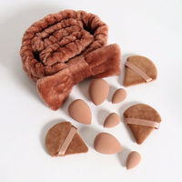 Kit d'accessoires de beauté mode vente en gros pour fond de teint poudre Spa bandeaux réglage couleur personnalisée ensemble d'éponges de beauté visage