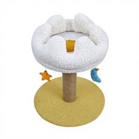 Arbre à chat en peluche polaire en forme de nuage, lit pour chat, griffoir, jouet, plateforme de saut pour chat, amovible, multifonctionnel pour animaux de compagnie